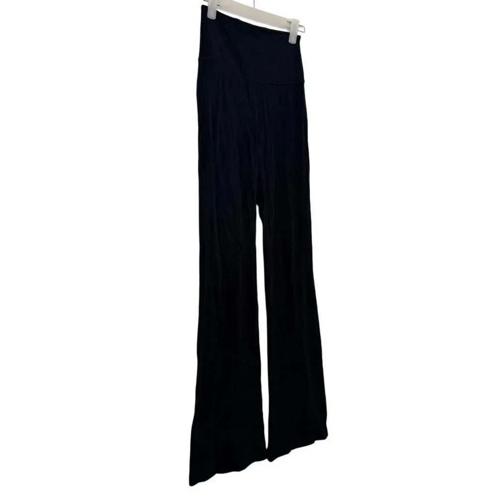 Lululemon Groove Super High Rise Stretch Active Yoga Black Flared Pants Size 4
